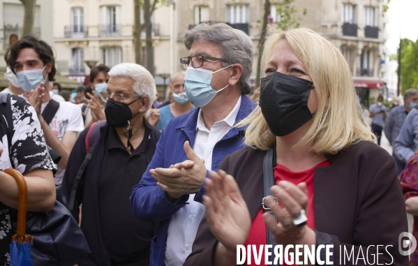 JL Mélenchon en soutien à Danielle Simonnet pour la législative partielle à Paris