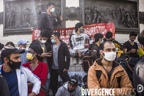 Manifestation du dal la veille de la fin de la treve hivernale.