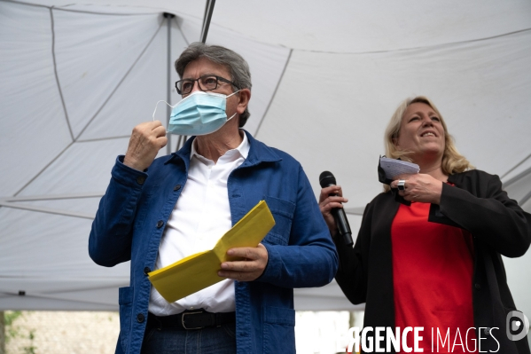 Jean-Luc Mélenchon soutien Danielle Simonnet. Election législative.