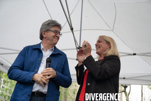 Jean-Luc Mélenchon soutien Danielle Simonnet. Election législative.