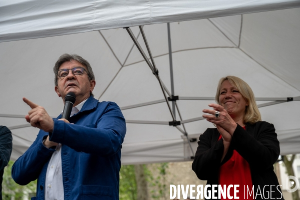 Jean-Luc Mélenchon soutien Danielle Simonnet. Election législative.