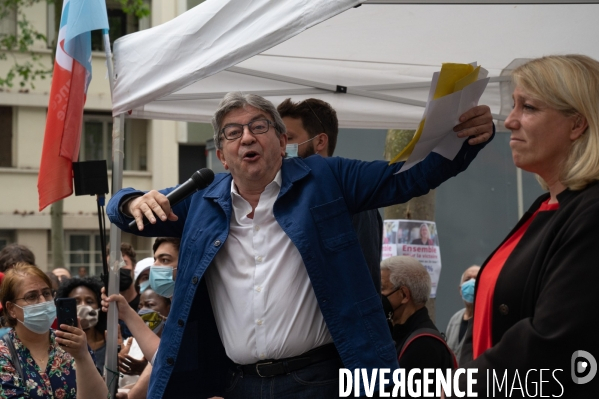 Jean-Luc Mélenchon soutien Danielle Simonnet. Election législative.