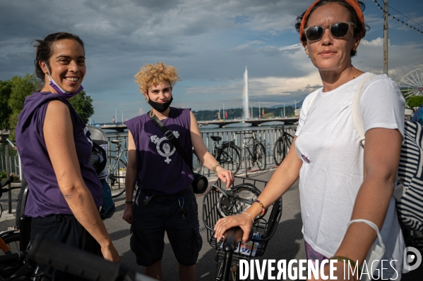 Appel à la grève féministe du 14 juin, à vélo - Genève