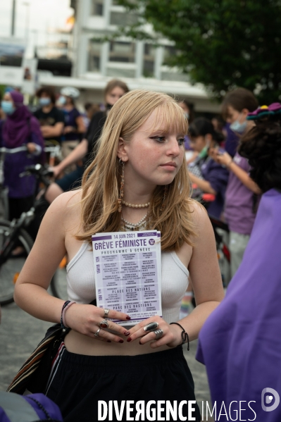 Appel à la grève féministe du 14 juin, à vélo - Genève