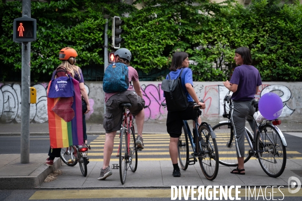 Appel à la grève féministe du 14 juin, à vélo - Genève