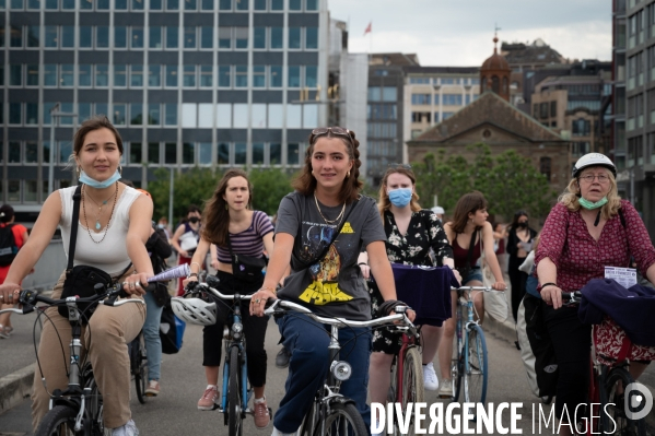 Appel à la grève féministe du 14 juin, à vélo - Genève