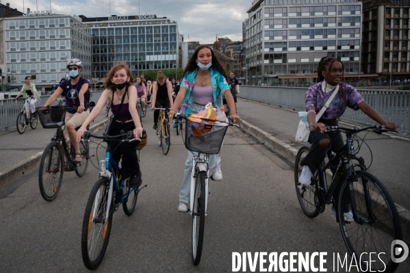 Appel à la grève féministe du 14 juin, à vélo - Genève