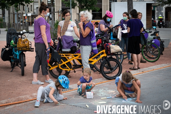 Appel à la grève féministe du 14 juin, à vélo - Genève