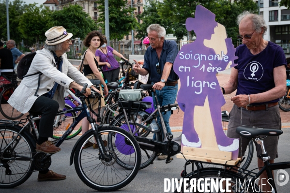 Appel à la grève féministe du 14 juin, à vélo - Genève