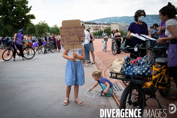 Appel à la grève féministe du 14 juin, à vélo - Genève