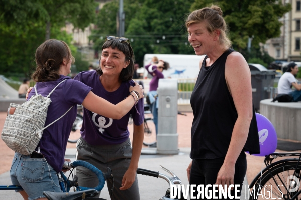 Appel à la grève féministe du 14 juin, à vélo - Genève