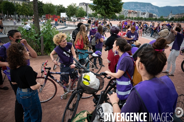 Appel à la grève féministe du 14 juin, à vélo - Genève