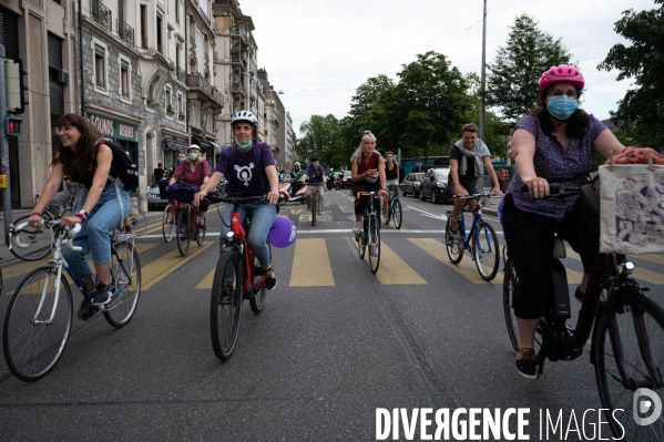 Appel à la grève féministe du 14 juin, à vélo - Genève