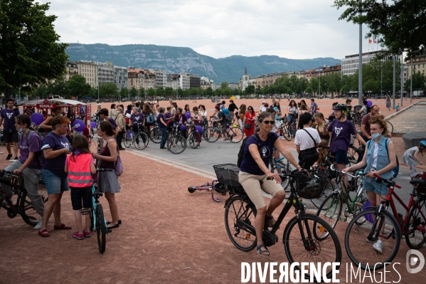 Appel à la grève féministe du 14 juin, à vélo - Genève