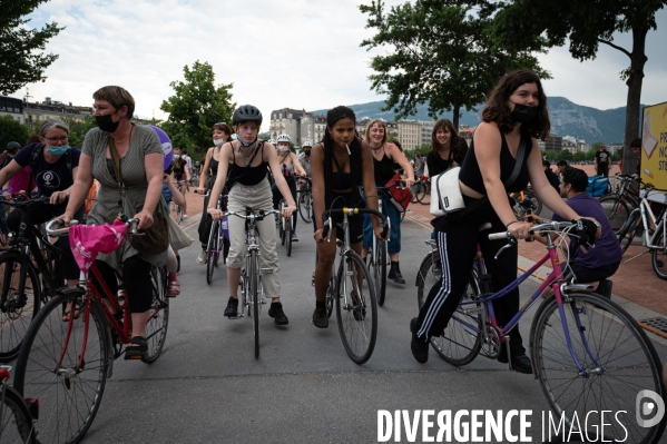 Appel à la grève féministe du 14 juin, à vélo - Genève