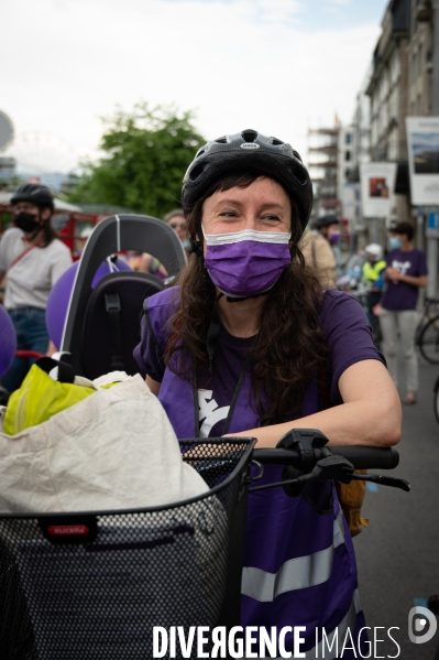 Appel à la grève féministe du 14 juin, à vélo - Genève