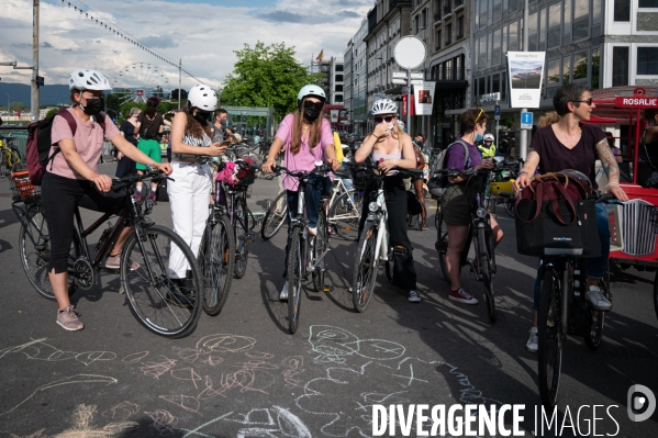 Appel à la grève féministe du 14 juin, à vélo - Genève