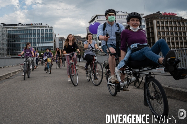 Appel à la grève féministe du 14 juin, à vélo - Genève