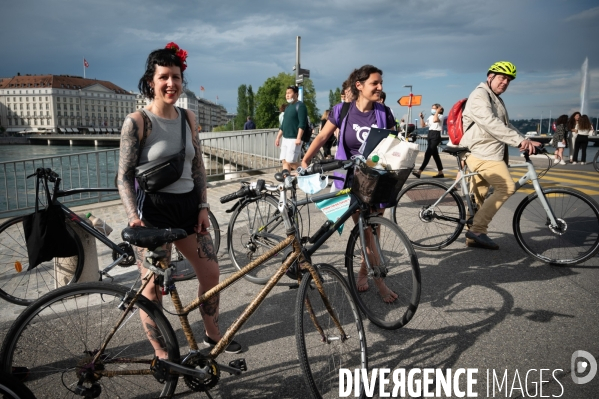 Appel à la grève féministe du 14 juin, à vélo - Genève