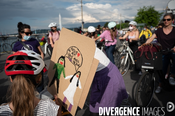 Appel à la grève féministe du 14 juin, à vélo - Genève