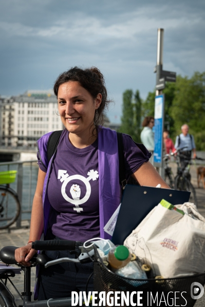 Appel à la grève féministe du 14 juin, à vélo - Genève