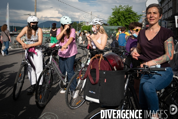 Appel à la grève féministe du 14 juin, à vélo - Genève