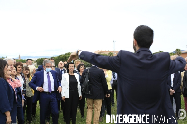 Frejus le 16/05/2021 Thierry Mariani candidat RN  PACA aux elections regionales en campagne à Frejus sur la base nature François Leotard ou doit se realiser les photos officielles des candidats.