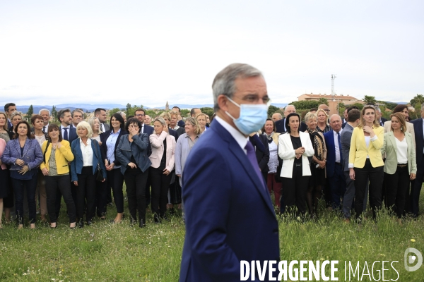 Frejus le 16/05/2021 Thierry Mariani candidat RN  PACA aux elections regionales en campagne à Frejus sur la base nature François Leotard ou doit se realiser les photos officielles des candidats.