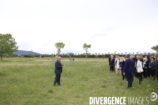 Frejus le 16/05/2021 Thierry Mariani candidat RN  PACA aux elections regionales en campagne à Frejus sur la base nature François Leotard ou doit se realiser les photos officielles des candidats.