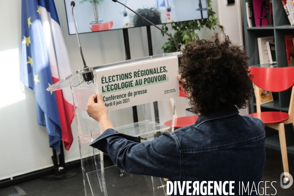 Julien bayou, conference de presse des tetes de listes eelv