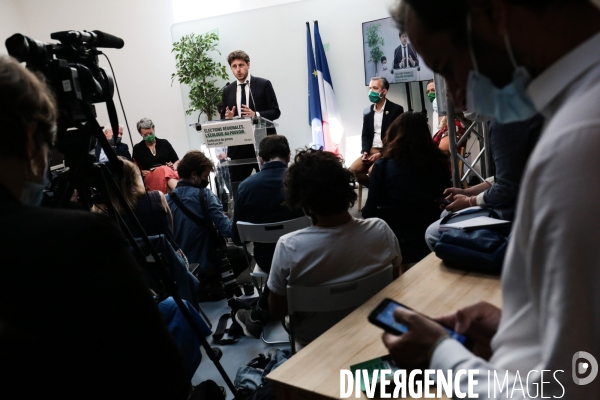Julien bayou, conference de presse des tetes de listes eelv