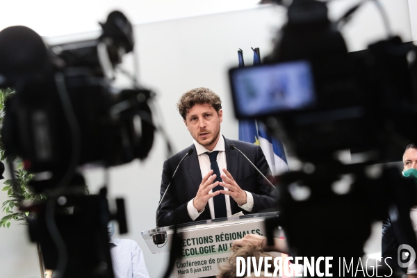 Julien bayou, conference de presse des tetes de listes eelv