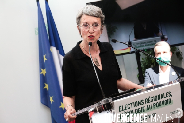 Julien bayou, conference de presse des tetes de listes eelv