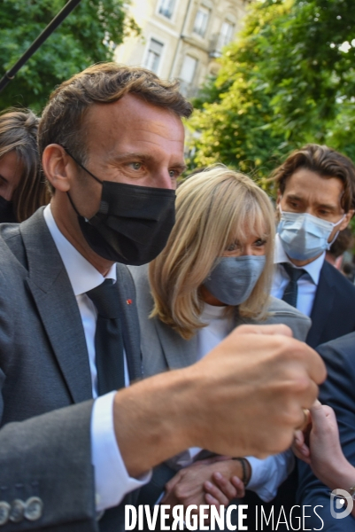 Emmanuel et Brigitte Macron à Valence