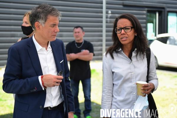 Elections regionales 2021 / Déplacement de campagne d Olivier Faure en soutien à Audrey Pulvar