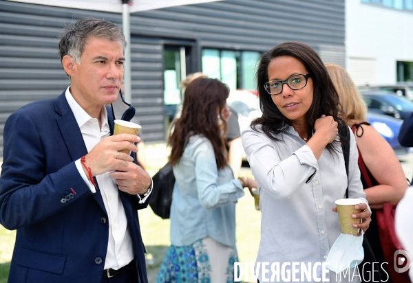 Elections regionales 2021 / Déplacement de campagne d Olivier Faure en soutien à Audrey Pulvar