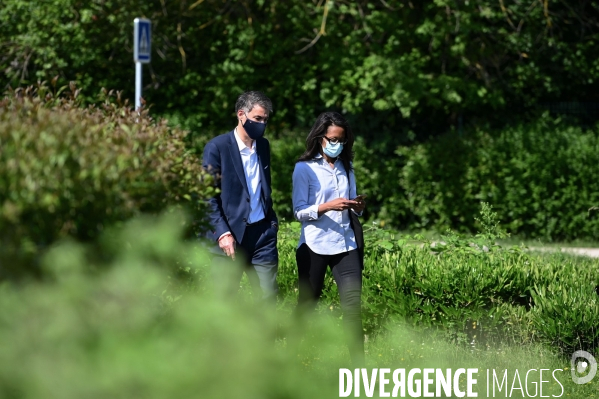 Elections regionales 2021 / Déplacement de campagne d Olivier Faure en soutien à Audrey Pulvar