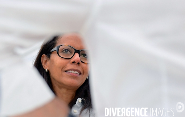 Elections regionales 2021 / Déplacement de campagne d Olivier Faure en soutien à Audrey Pulvar
