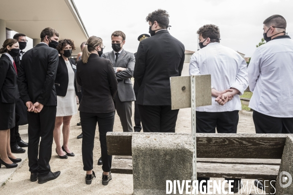 Déplacement d Emmanuel Macron dans la Drome.