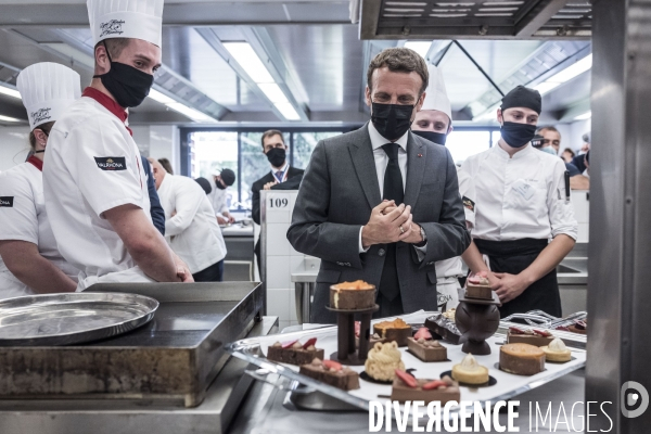 Déplacement d Emmanuel Macron dans la Drome.