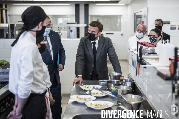 Déplacement d Emmanuel Macron dans la Drome.