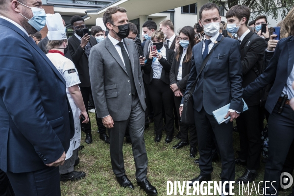 Déplacement d Emmanuel Macron dans la Drome.