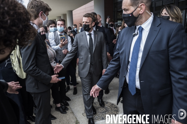 Déplacement d Emmanuel Macron dans la Drome.