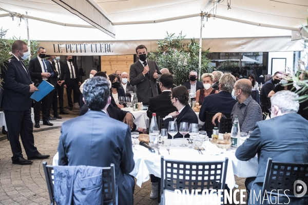 Déplacement d Emmanuel Macron dans la Drome.