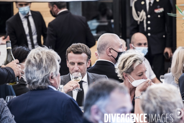 Déplacement d Emmanuel Macron dans la Drome.