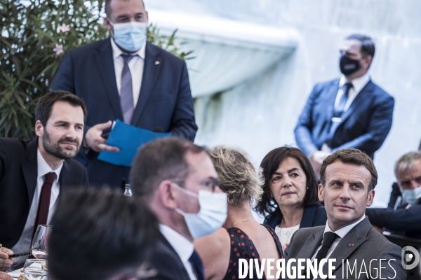 Déplacement d Emmanuel Macron dans la Drome.