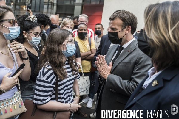 Déplacement d Emmanuel Macron dans la Drome.