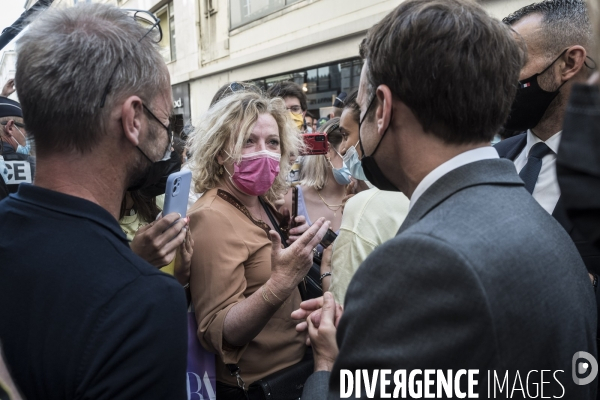 Déplacement d Emmanuel Macron dans la Drome.