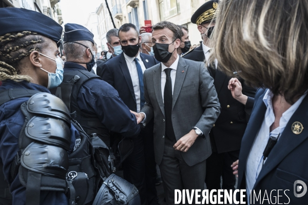 Déplacement d Emmanuel Macron dans la Drome.