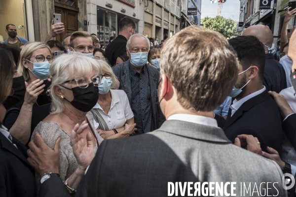 Déplacement d Emmanuel Macron dans la Drome.